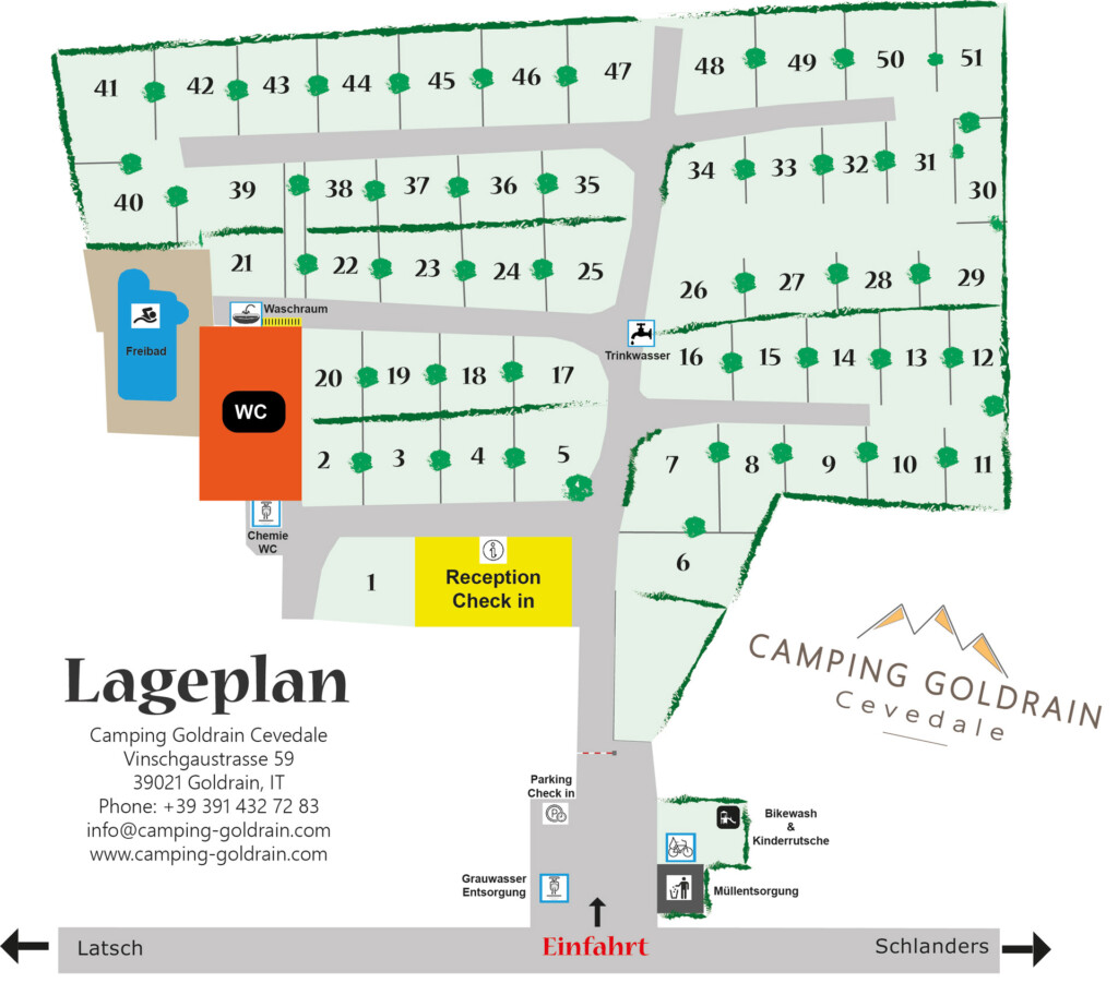 Lageplan Camping Goldrain